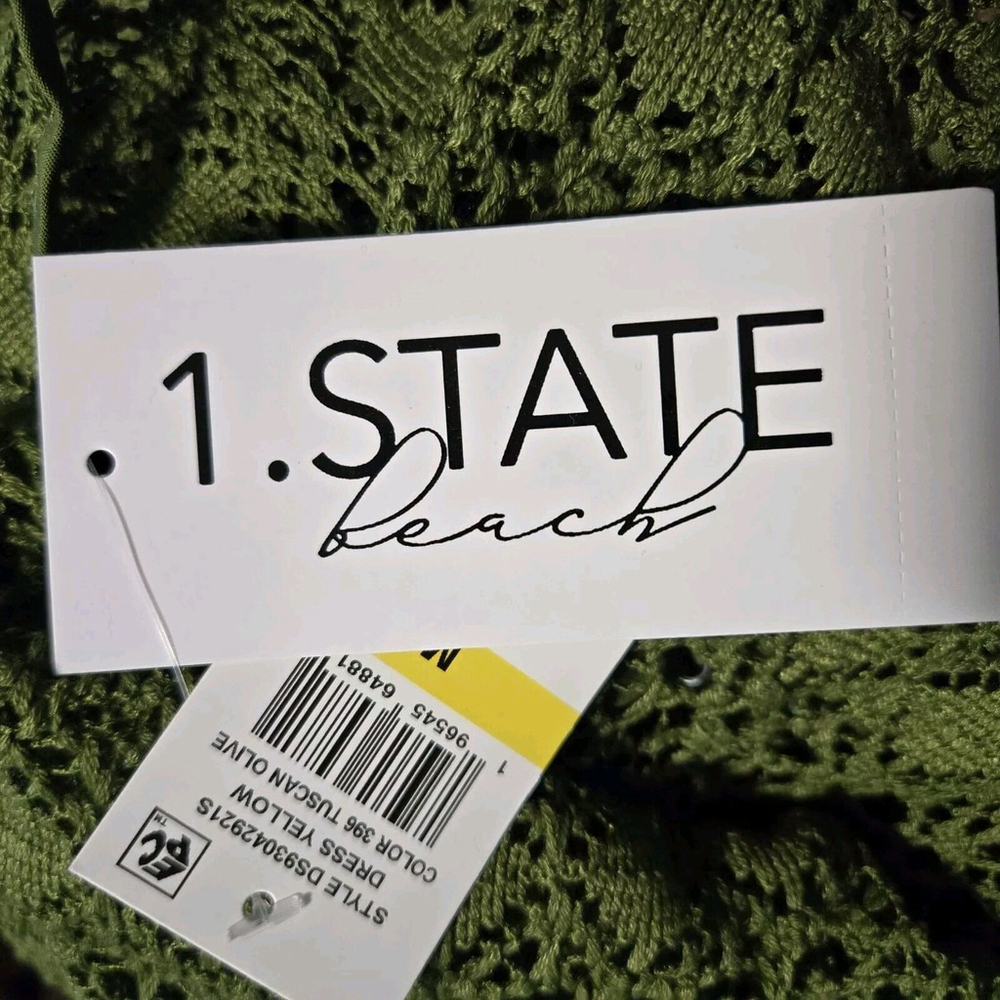 1.STATE Crochet Lace Swim Cover-Up Medium 70s Retro Boho Hippie Festival NWT - Picture 4 of 10